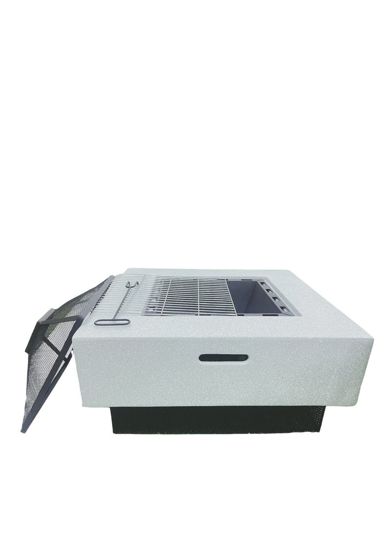 البوادي موقد نار خارجي محمول، شواية، موقد حديقة، شكل مربع - Image 4